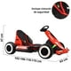 thumbnail image 5 of Montable Electrico Go Kart para Niños Largo Ajustable Luz 12v - Rojo, 5 of 8