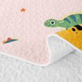 thumbnail image 5 of Homewish Cartoon Dinosaur Quilt King,Stars Polk Pots King Coverlet Set,Pink,3 Pieces, 5 of 7