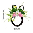 thumbnail image 4 of Viflosae Wreath Spring Decorations for Home Easter Bunny Shaped Wreath Suitable for Front Door Hanging Window Display Or General Easter/spring Decoration Features String Egg Bow and Bunny Ear, 4 of 7