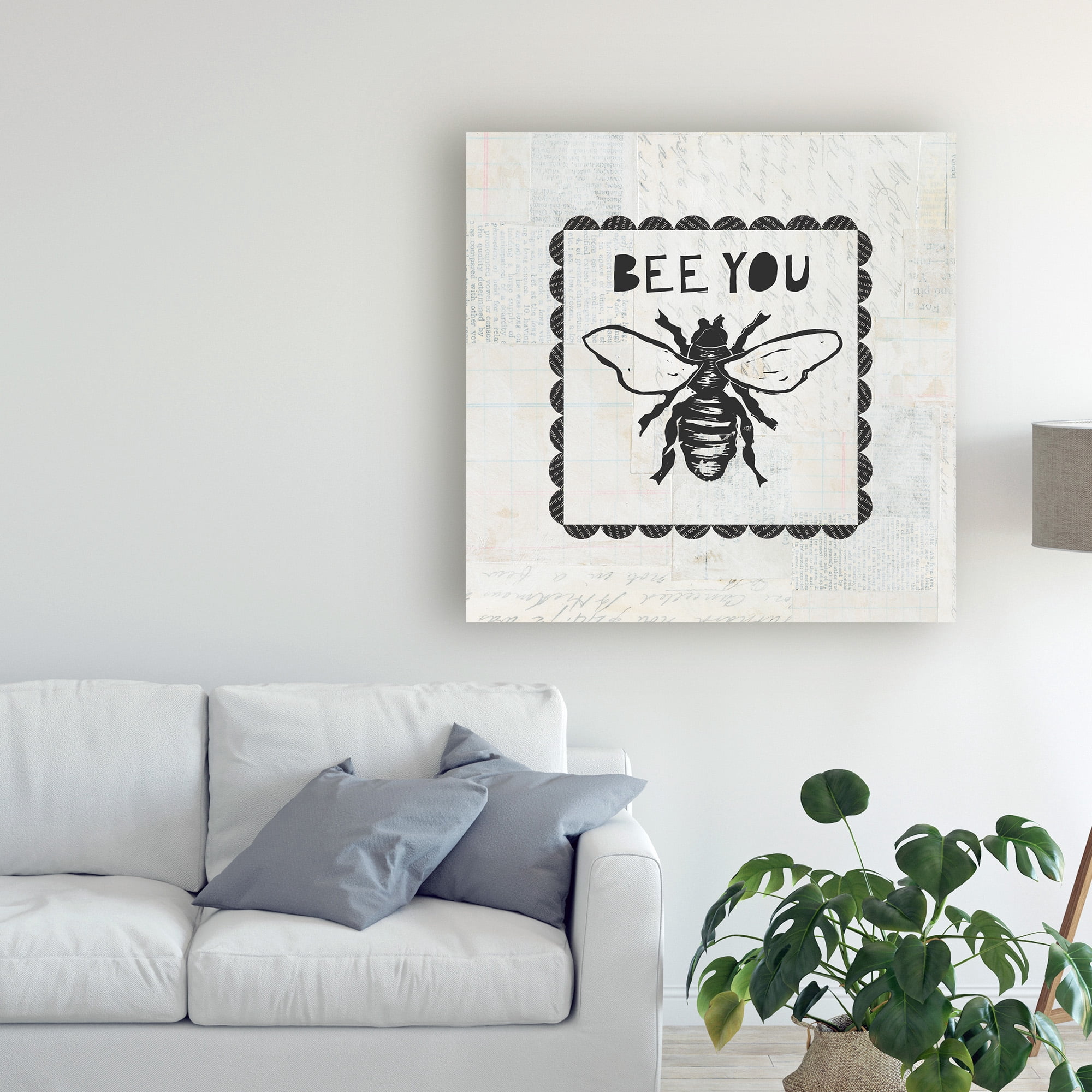 Trademark Fine Art 'Bee Stamp Bee You' Canvas Art by Courtney Prahl