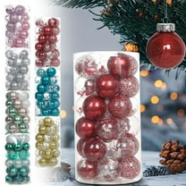 Luoshdecor 30Pcs Christmas Ball Ornaments,2.36" Shatterproof Clear Plastic Xmas Balls Baubles Stuffed Delicate Balls Decorations