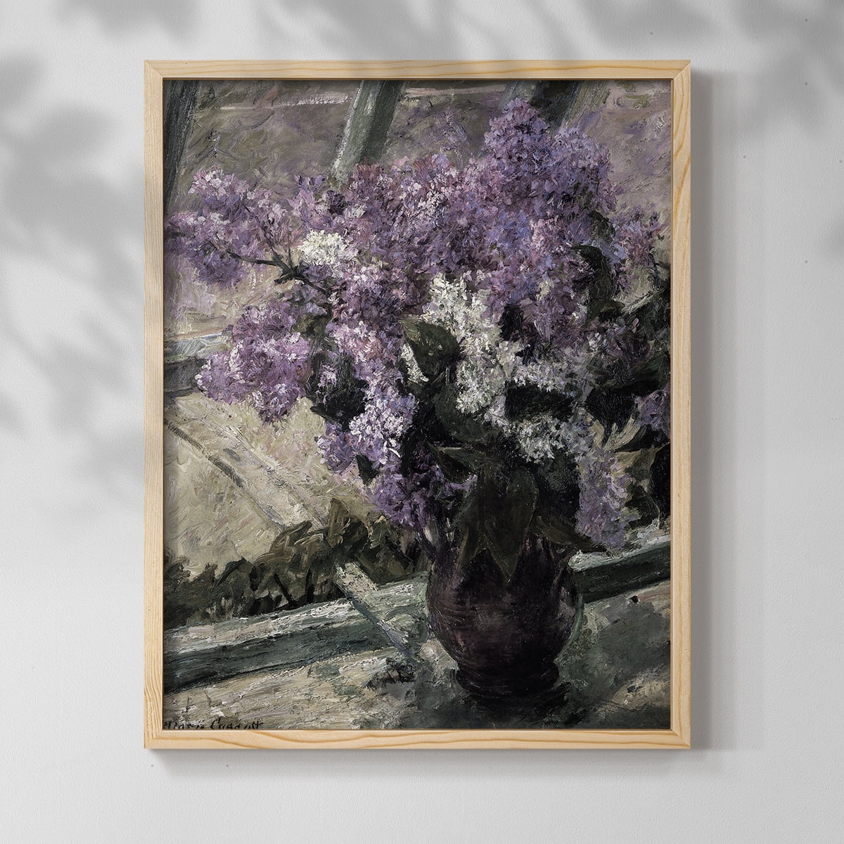 Vintage Floral Print CCLXX - 10in. x 8in. Vintage Framed Print in Natural Wood Frame