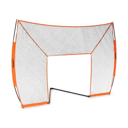 Bownet Portable Halo Lacrosse Backstop Net Barrier (12' x 9') Shooting Practice Lacrosse Backstop Netting - Powder Coated Steel Frame - Portable Carrying Bag, Multi