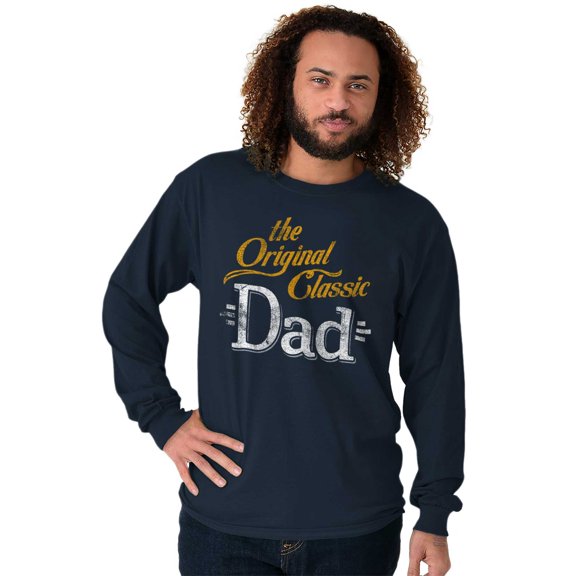 Fathers Day The Original Classic Dad Men's Big & Tall Long Sleeve Graphic Tee Brisco Brands 2X