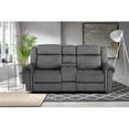 thumbnail image 2 of Lexicon Brennen Microfiber 2-Piece Manual Reclining Sofa Set in Charcoal, 2 of 15