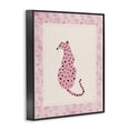 thumbnail image 2 of Stupell Industries Contemporary Pink Sitting Cheetah with Border Black Framed Giclee Art, 11 x 14, by Natalie Carpentieri, 2 of 8