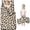 Brown and Beige Leopard Print, variant on Brown and White Leopard Print Teens Toddler Nap Mat with Pillow, Sleeping Mat Bag for Preschool Daycare 59"x22"