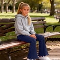 thumbnail image 3 of BFHHYA Girls Stretch Bell Bottoms Flare Pants Ruffle Bootcut Leggings Casual Cotton High Waist Pants for Girls Size 4-16 Years, 3 of 8