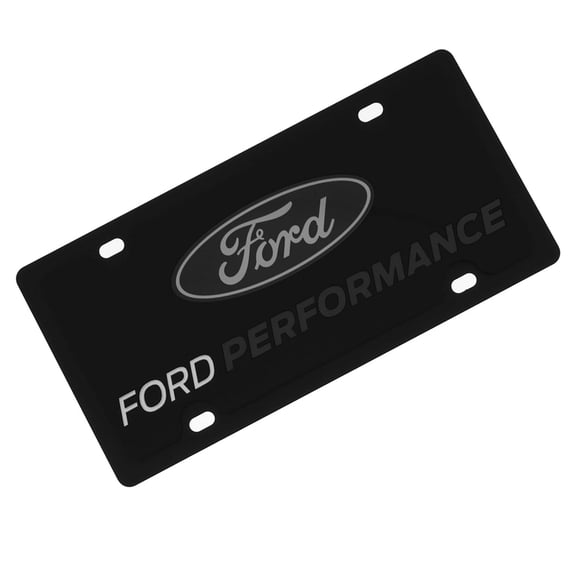 Ford Performance Dual Logo License Plate (Black)
