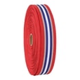 thumbnail image 2 of CHENjy Patriotic Linen Ribbon, Red White Blue American Flag Ribbon For Wreath Bows, 4th Of July Memorial Day DIY Crafts Decor，1PC, 2 of 7