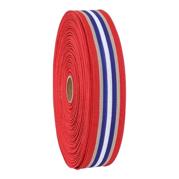 Double Faced Red White and Blue Ribbon, Patriotic Ribbon, Ribbons for Crafts Gift Wrapping, for 4th of July Decorations DIY Crafts Bows and Party Supplies, 1.9x78 Inch