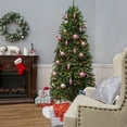 thumbnail image 5 of CC Christmas Decor 6.5’ Pre-Lit Slim Jersey Fraser Artificial Christmas Tree – Multi color Lights, 5 of 6