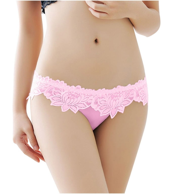 AnuirheiH Sexy Lace Women Solid Comfort Underwear Skin Friendly Briefs  Panty Intimates Thong Sale on Clearance