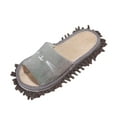 thumbnail image 2 of Novelty Dust Mop Slippers Washable Women House Dusting Slippers House Shoes Floor Cleaning Tool for Bathroom Living Room Kitchen Indoor Gray, 2 of 8