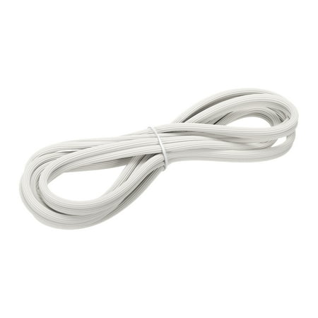 Uxcell 5M/16.4Ft Silicone Window Screen Spline Sealing Strip, 6mm OD White