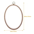 thumbnail image 2 of Imitation Wood Oval Embroidered Stretcher Cross Stitch Hoops DIY Embroidery Circle House Rings Tool Xmas Ornaments, 2 of 6