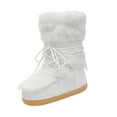 thumbnail image 3 of Botas de nieve de invierno Botas largas antideslizantes Forro cálido Suelas gruesas Trabajo al aire libre Mujeres Estilo A 37-38 Zulema botas de nieve, 3 of 8