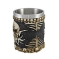 thumbnail image 2 of Gothic Tribal Skull Tankard Coffee Mug Cup Creepy, 2 of 3