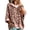 Pink, variant on Womens 3/4 Sleeve Hoodies Trendy Leopard Pattern Oversized Hooded Sweatshirt Casual Fall Travel Outfit Pullover Tops