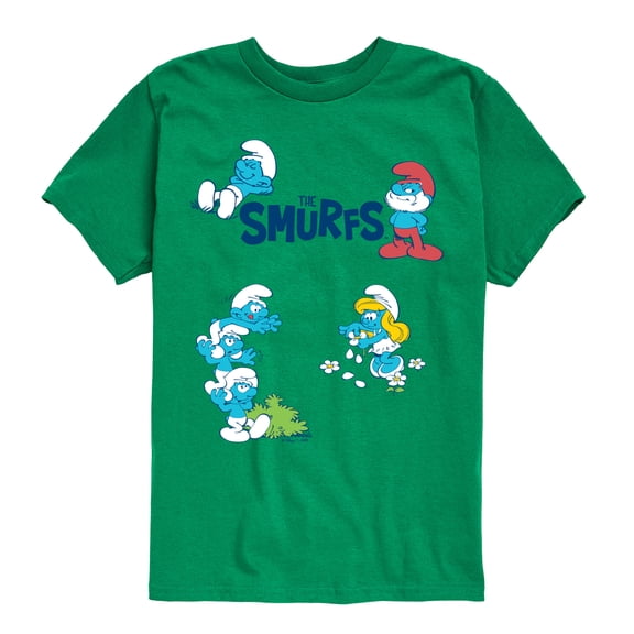Smurfs - Classic Faux Hit - Youth Boys Short Sleeve Graphic T-Shirt