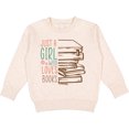 thumbnail image 2 of Inktastic Just a Girl Who Loves Books Reading Toddler Sweatshirt, 2 of 4