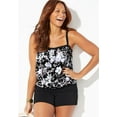 thumbnail image 3 of Swimsuits for All Bandeau Blouson Tankini Set With Banded Short, 3 of 4