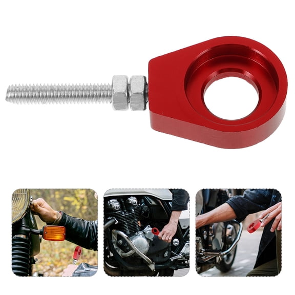 PBPBOX 2 Pcs ATV Chain Tensioner Aluminum Red Chain Helper Tool for Motorcycle Owners