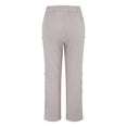 thumbnail image 5 of Lroveb Womens Linen Pants High Waisted Summer Beach Lounge Pants Striped Elastic Waist Loose Straight Leg Pants with Pockets Khaki, 5 of 9