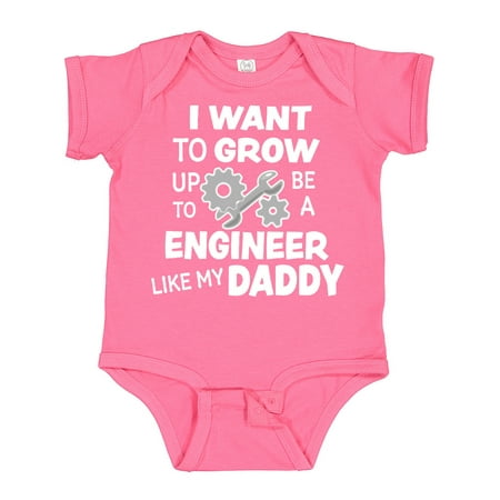 

Inktastic I Want to Grow Up to Be a Engineer Like My Daddy Gift Baby Boy or Baby Girl Bodysuit