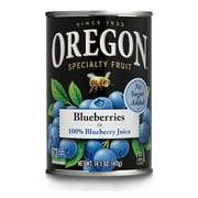 Oregon Fruit Co. Canned Blueberries in 100% Blueberry Juice, 14.5 oz Can