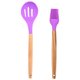 thumbnail image 1 of Los sistemas de cocinar de los utensilios de cocina de la cocina del silicón de 2 PC, manijas de madera para el utensilios de cocina antiadherentes, BPA liberan, 1 of 6