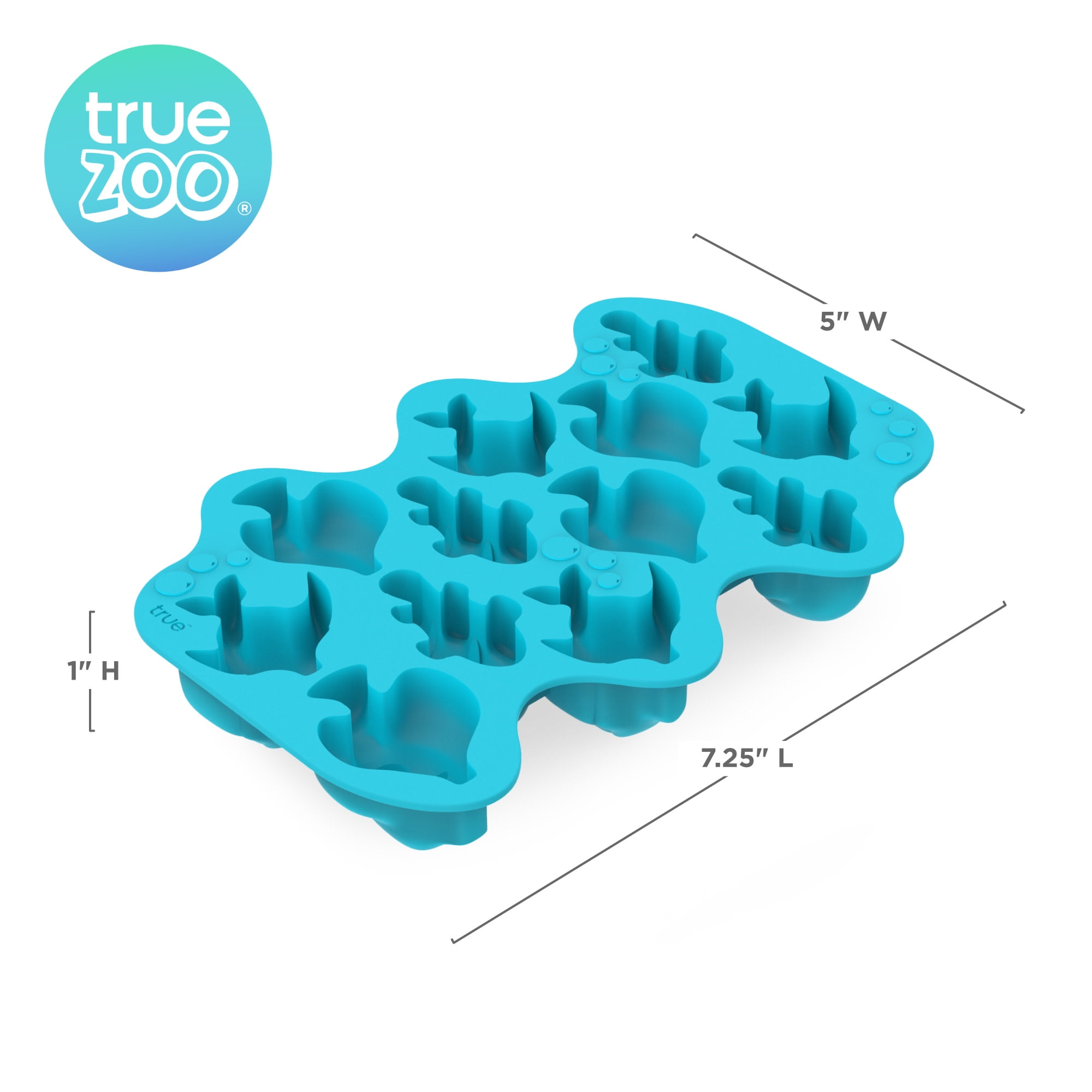True Zoo U Ice of A, Silicone Ice Cube Tray, USA Ice Mold, Novelty Ice July  4th Party Supplies, Dishwasher Safe, Blue, 38 Cubes
