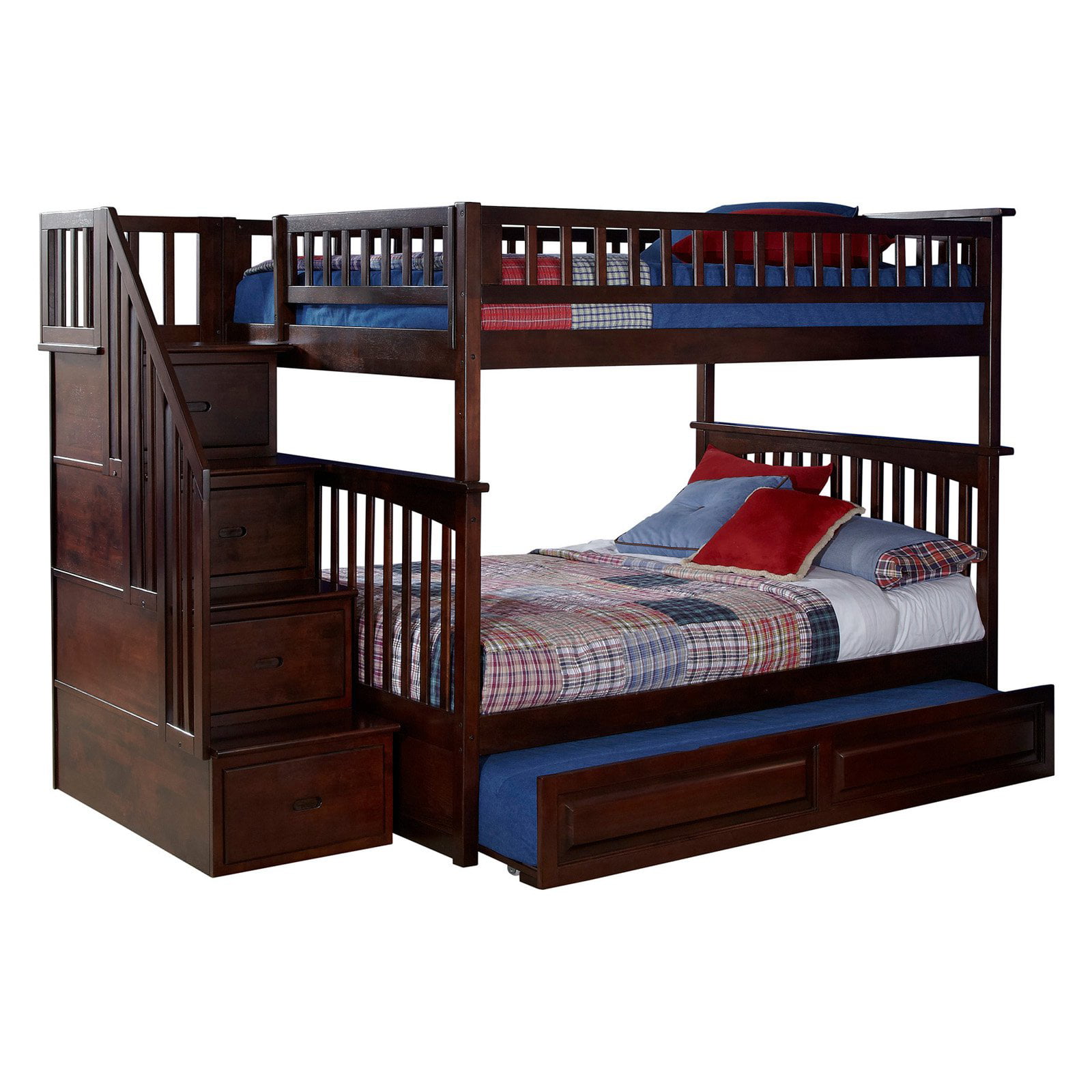 Atlantic Furniture Columbia Staircase Full Over Full Bunk Bed