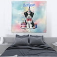 thumbnail image 3 of Happy Birthday Cute Puppy Border Collie with Cake Gifts Party Hat Tapestry Borders Dog Lovers Gifts Idea Wall Hanging Backdrop Home Decor - 00029, 3 of 5