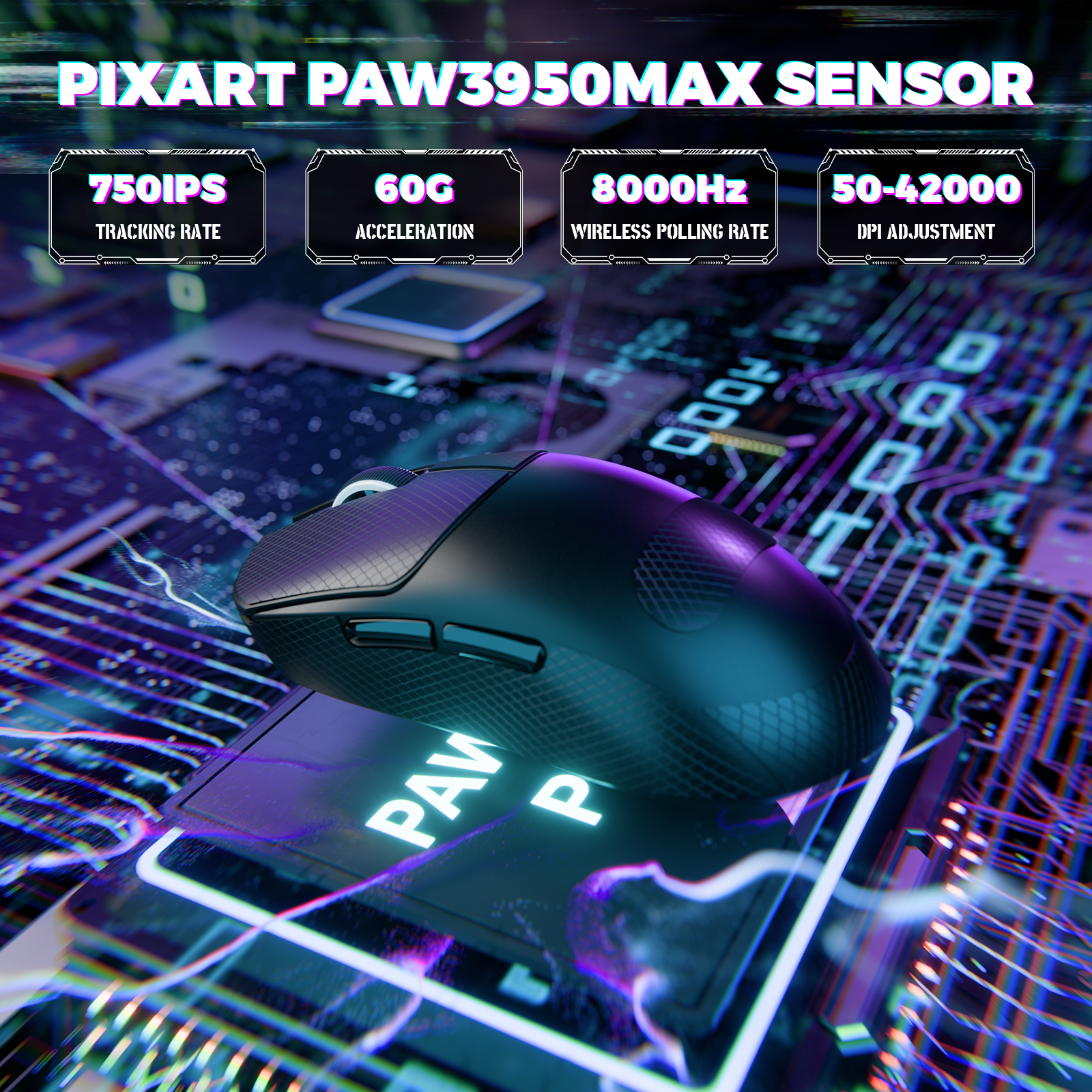ATTACK SHARK X8 Ultimate Wireless Gaming Mouse,55g Ultra-Lightweight BT/2.4GHz Wirelss/Wired Mouse,8K Polling Rate,PixArt PAW3950MAX Sensor,42000 DPI,800mAh Battery,Gamer Mice for PC/Win/Mac