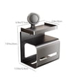thumbnail image 3 of No Drill Bathroom Shelf Waterproof Storage Rack 7.87in Suction Cup Mounted Adhesive Free Space Saving Organizer for Bathroom Shower Toilet Shower Gel Tissues Phone Bathroom Accessories Storage, 3 of 8