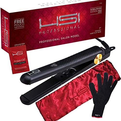 HSI Professional Glider Ceramic Tourmaline Ionic Flat Iron Hair Straightener Straightens Walmart