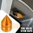 thumbnail image 2 of Unique Bargains 4 Pcs Black Car Tire Dustproof Caps Motorcycles Tower Shape Air Valve Cover for Wheel, 2 of 7