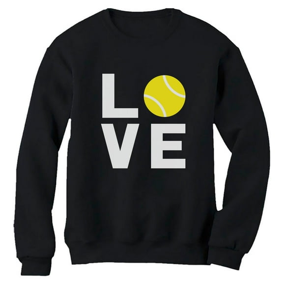TeeStars - Love Tennis - Gift Idea for Tennis Fans Cool Women Sweatshirt XX-Large Black