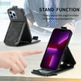 thumbnail image 2 of Zipper Wallet Case for Apple iPhone 13 Pro (Not 13), PU Leather [Card Holder Slot Handbag] with Adjustable Kickstand Flip Phone Cover for Apple iPhone 13 Pro Black, 2 of 14