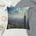 thumbnail image 2 of Heduofu Throw Pillow Case Downtown View New Landmark Scene Empire York East Street Landmarks Midtown Urban Decorative Pillow Case Cover Home Decor Square Pillowcases White, 2 of 5