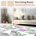 thumbnail image 2 of ODIKA 4'x6' Machine Washable Non-Slip Area Rug, Delicate Spring Meadow High Traffic Rug, Purple, 301369, 2 of 7