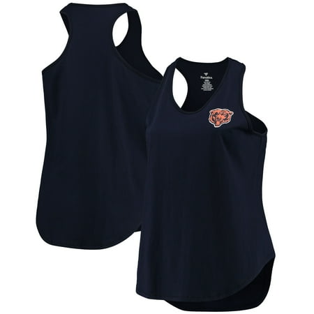 Women's Fanatics Branded Navy Chicago Bears Plus Size Logo Racerback Tank Top