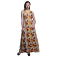 thumbnail image 1 of Bimba Floral Printed Front Slit Sleeveless Summer Spring Long Women BeachÂ&nbsp;Dress-XXX-Large, 1 of 5