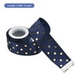 thumbnail image 2 of Unique Bargains Grosgrain Ribbons 5 Yards 1-1/2 Inch Deep Blue with Gold Dots Ribbon Bow Decoration for Crafts Gift DIY, 2 of 5