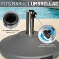 thumbnail image 6 of US Weight Premium 50 Pound Prefilled Umbrella Base for Patio Table - Grey, 6 of 6