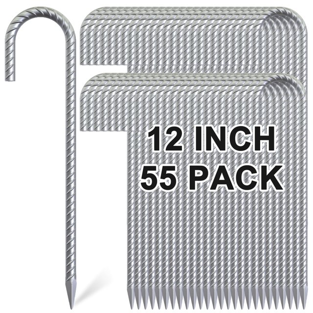 Estacas de Varilla OK5STAR 30 cm Paquete de 55 Estacas Galvanizadas para Tiendas