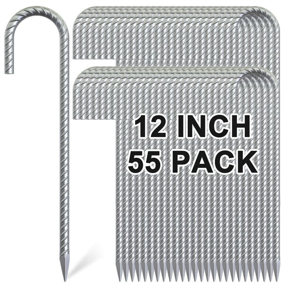 Estacas de Varilla OK5STAR 30 cm Paquete de 55 Estacas Galvanizadas para Tiendas