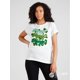thumbnail image 1 of St. Patrick's Day "Mama" Four-Leaf Clover Print T-Shirt - Crew Neck, Casual Everyday Top with Shamrock Graphics, 1 of 6