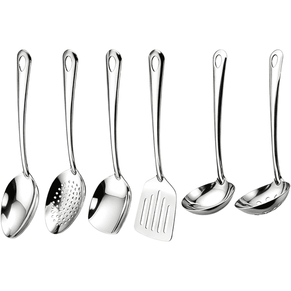 6-Piece Kitchen Utensil Set Stainless Steel Cooking Tools Set Heavy-Duty Kitchen Tool Spatula Set Essential Home Kitchen Gadgets and Accessories